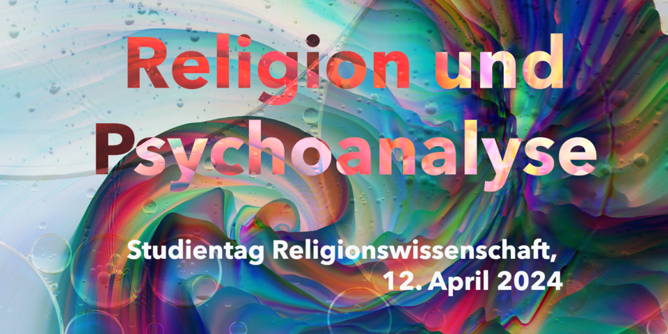 bunter Banner mit Titel "Religoin und Psychoanalyse"