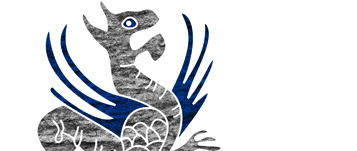 Teil des Logos der Abtielung Religionswissenschaft (ein Basilisk)