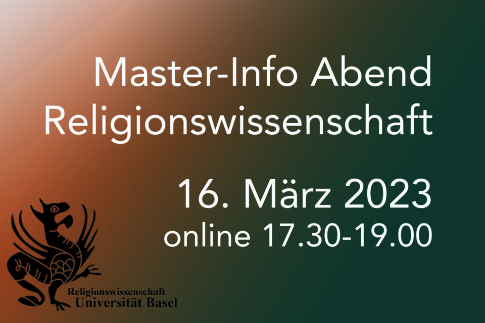 Flyer für den Infoabend Master Religionswissenschaft